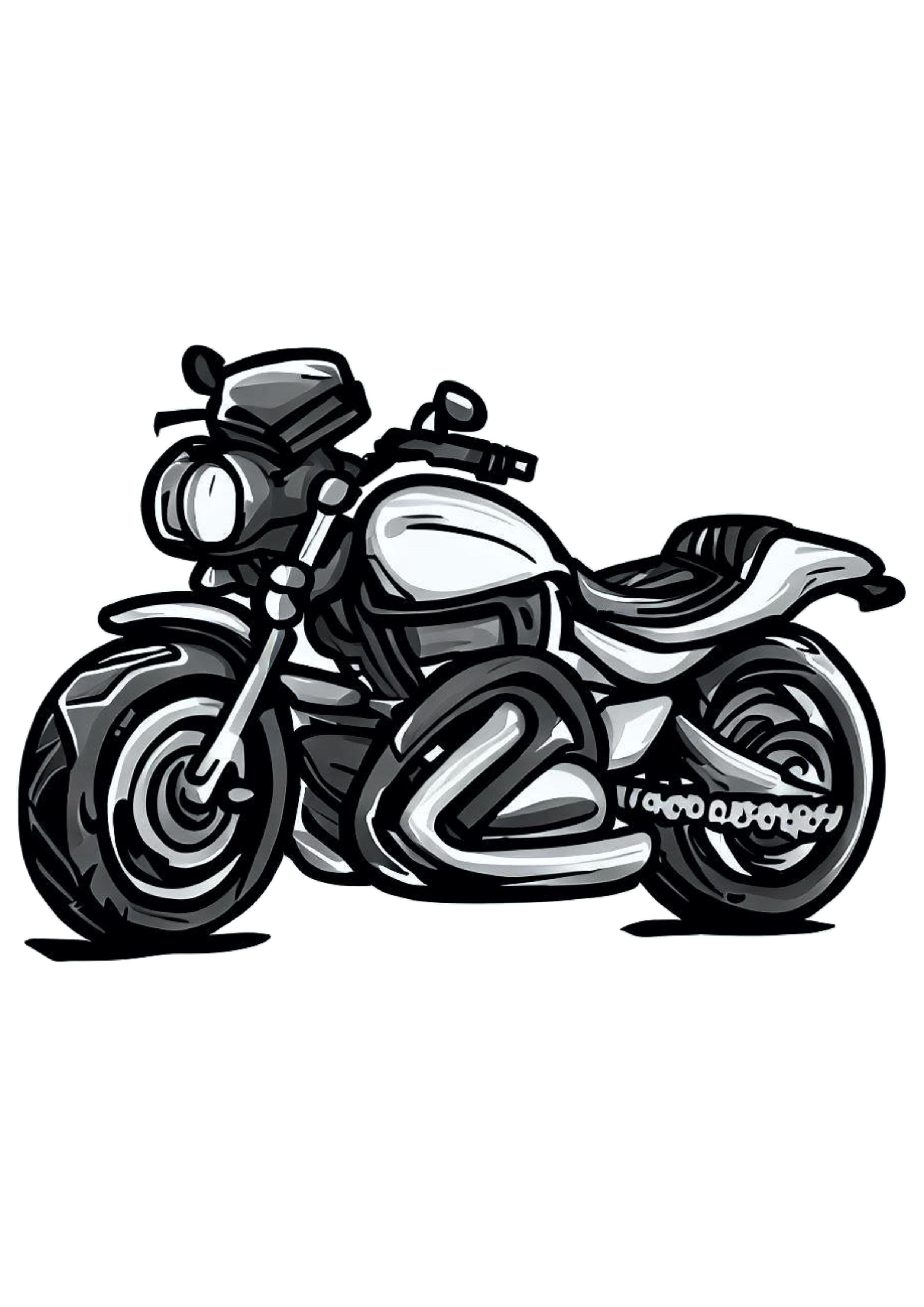 Moto esportiva desenho cartoon imagem conceitual veículo